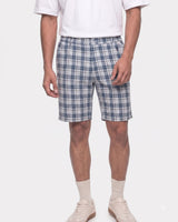 Men’s Grey & Navy Check Bermuda Shorts