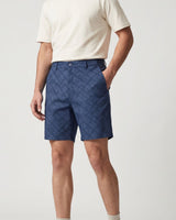 Men’s Navy Blue Geometric Print Bermuda