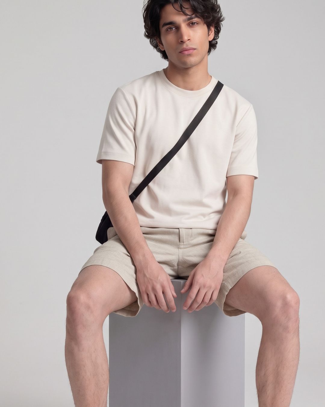 Men’s Beige Bermuda Shorts