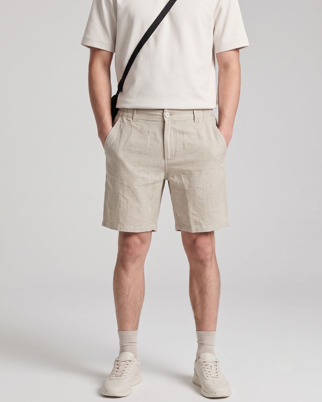 Men’s Beige Bermuda Shorts