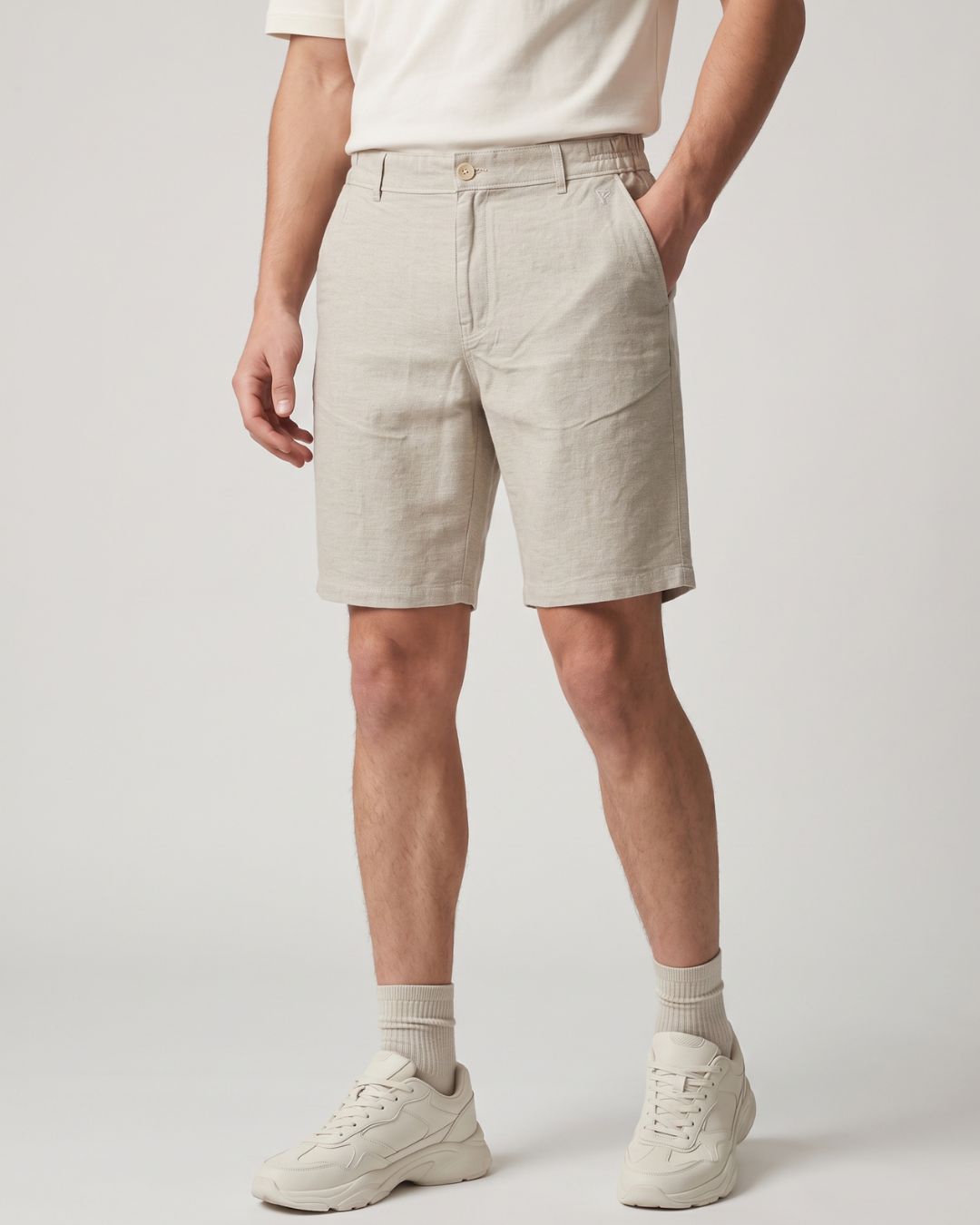 Men’s Beige Bermuda Shorts