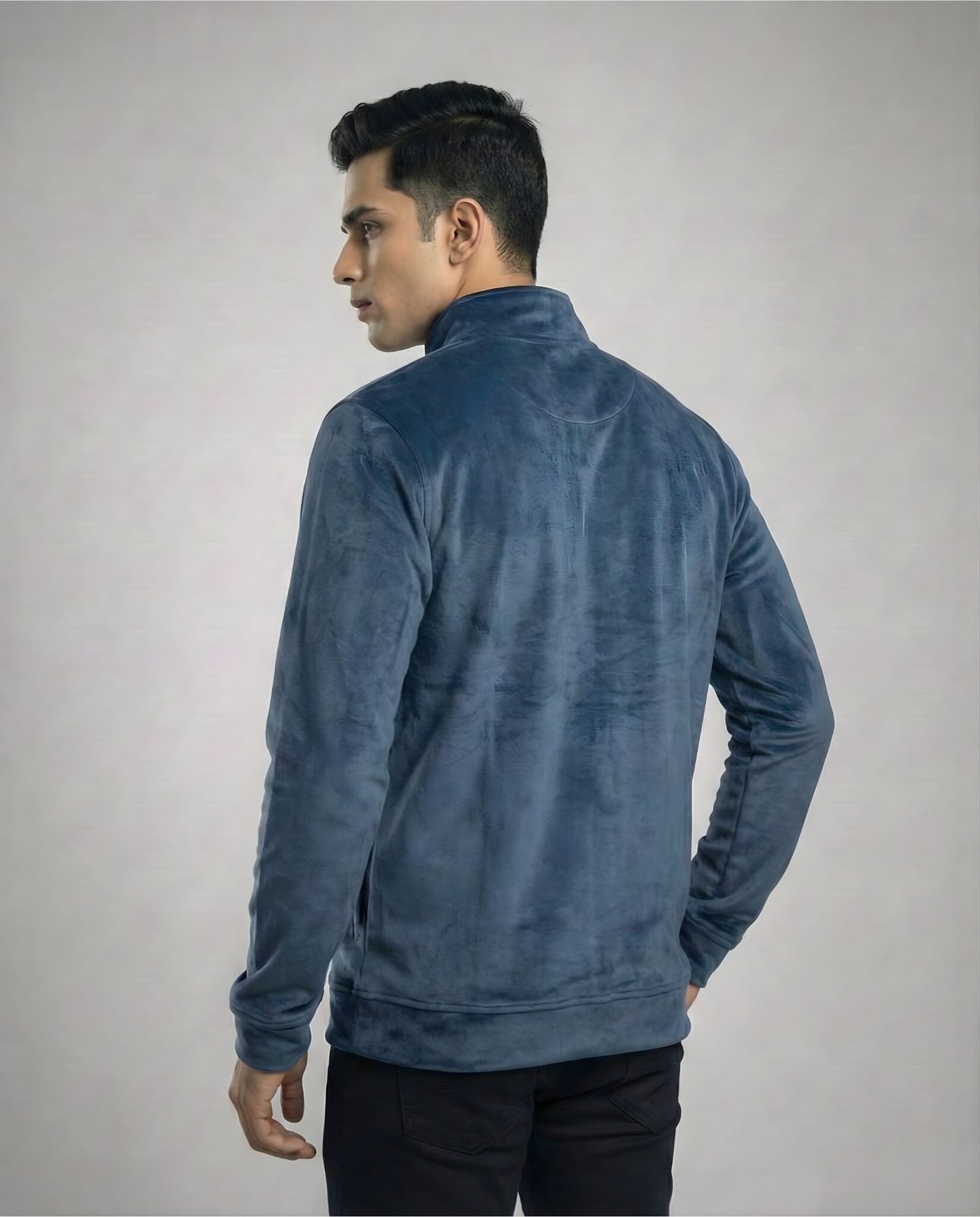 Blue Full-Zip Sweatshirt