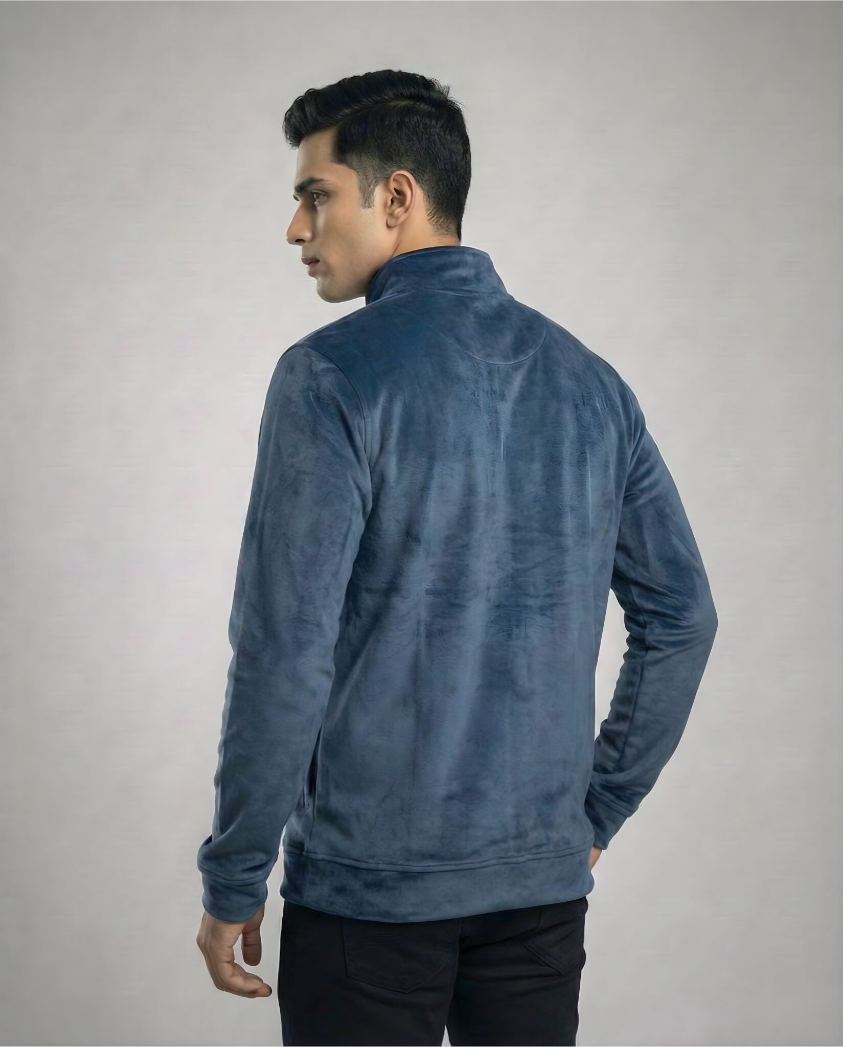 Blue Full-Zip Sweatshirt