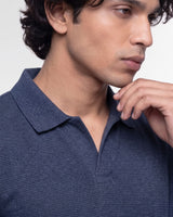 New Blue Cotton Polo