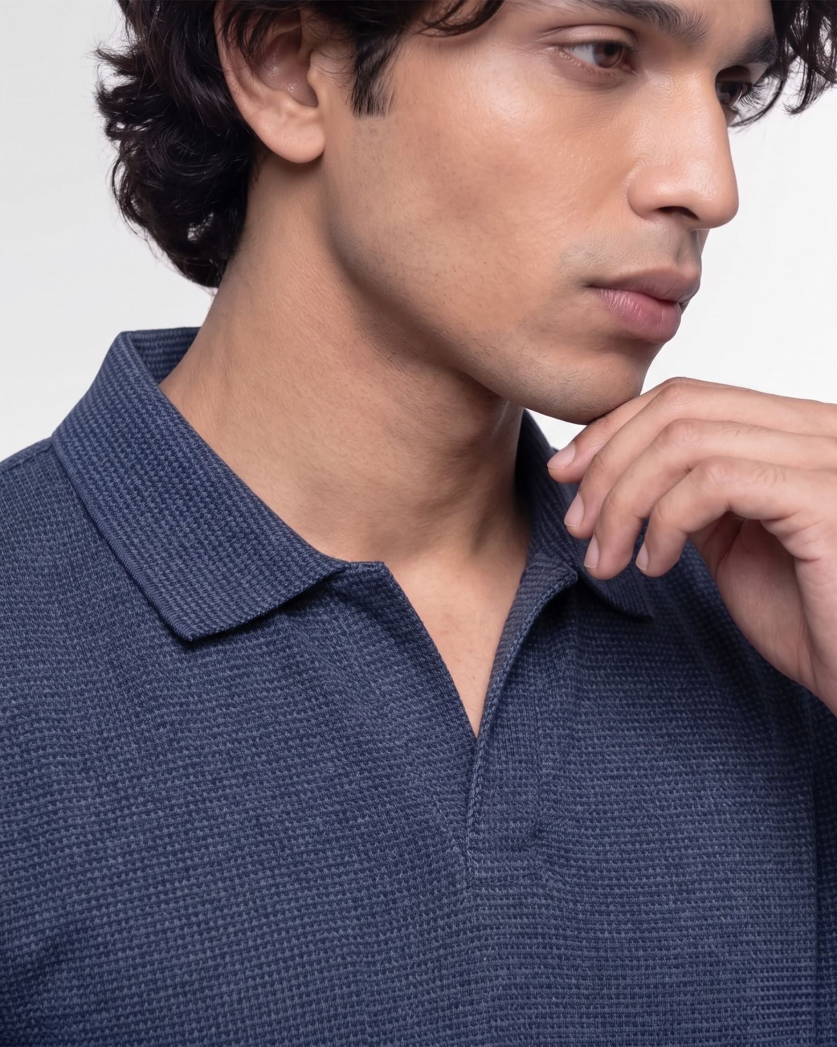 New Blue Cotton Polo