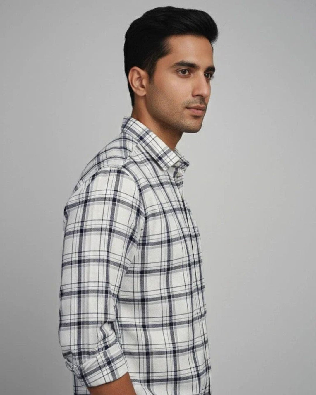 Off-White Checked Shirt for Men