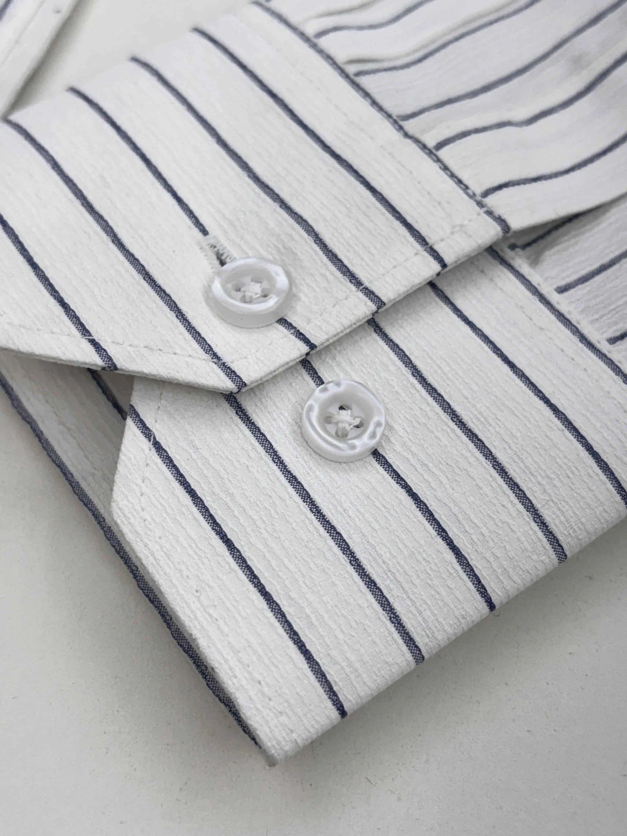 Classic White Blue Striped Shirt