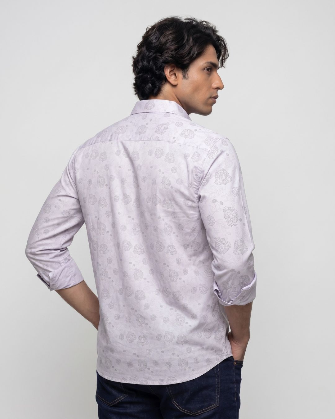 Purple Floral printed Shirt