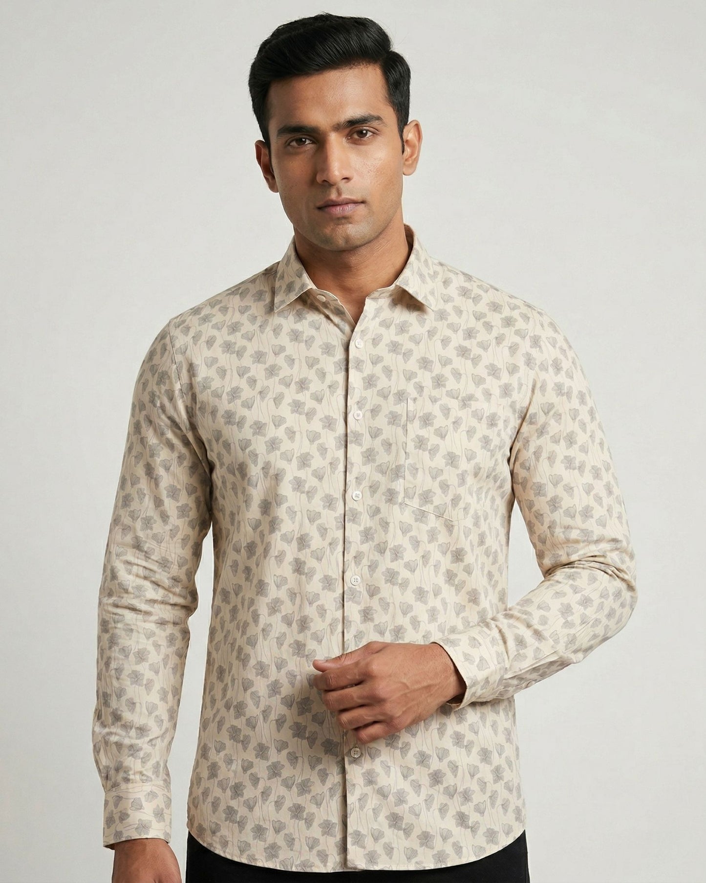 Off White Fawn Print Shirt