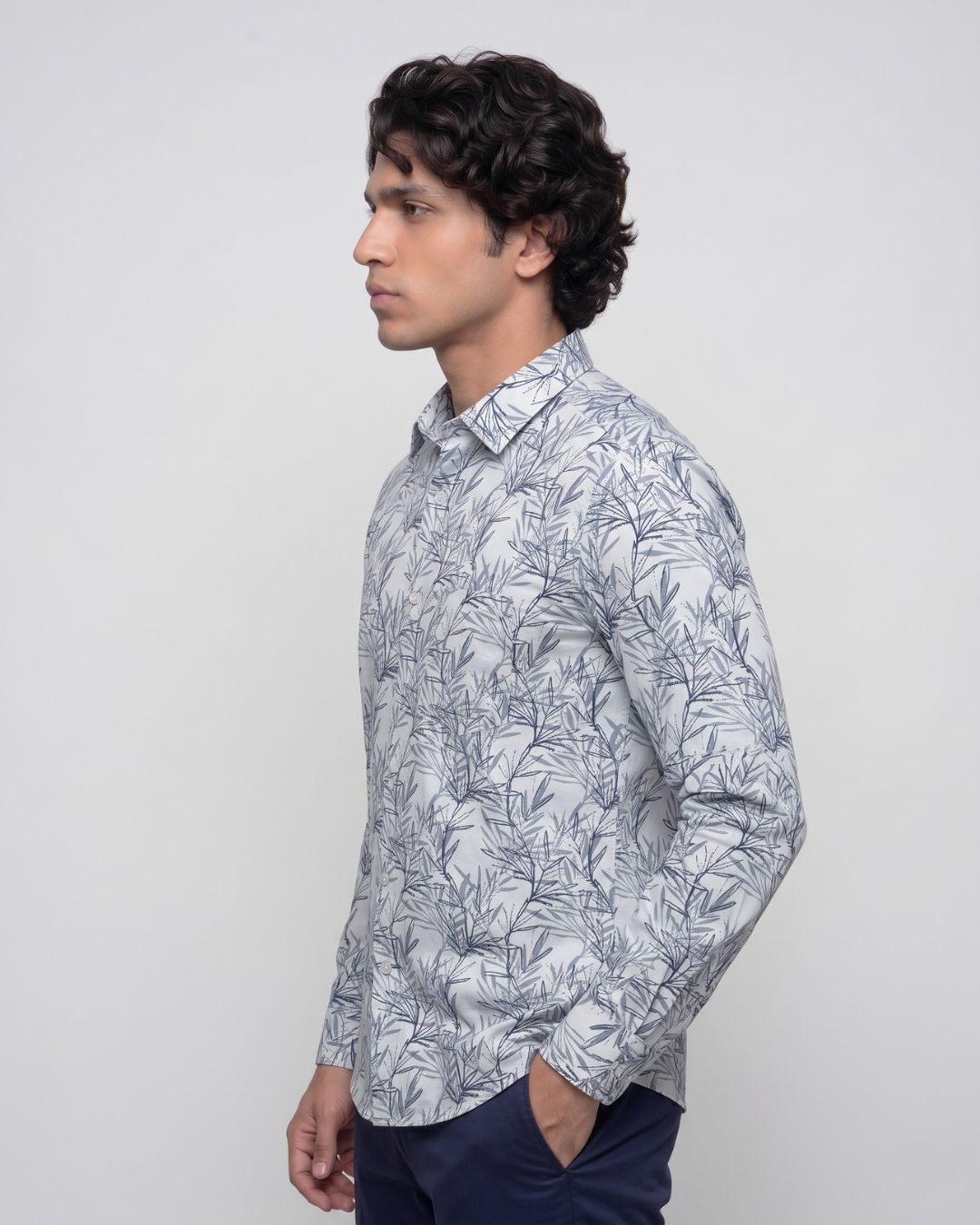 Blue Printed Shirt