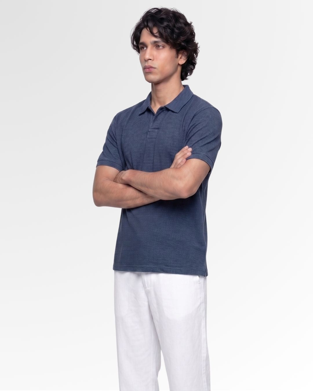 New Blue Cotton Polo