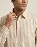 Yellow Striped Shirt for Men