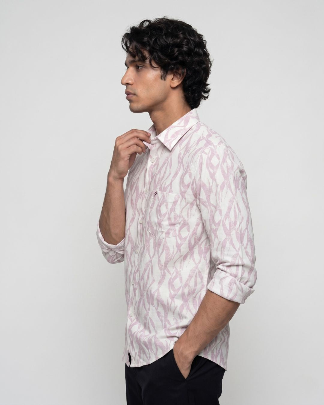 Coral Spiral Print Shirt