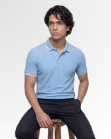 Sky Blue Cotton Polo
