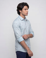 Sky Blue Floal Shirt