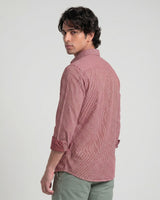 Maroon Patterned Shirt
