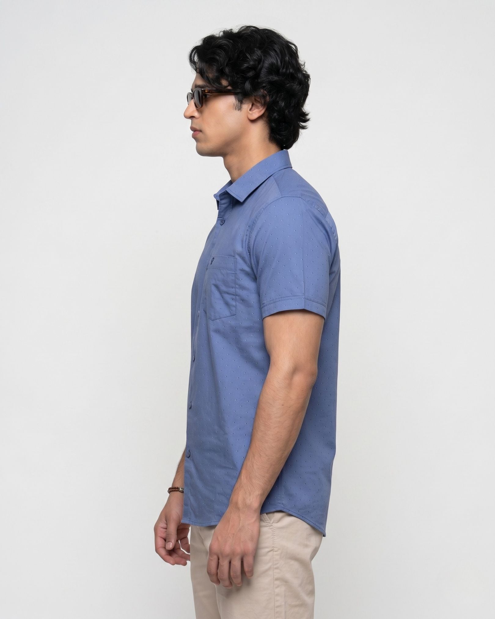 Blue Subtle Print Shirt