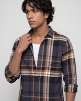 Men's Charcoal Plaid Shirt