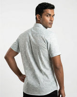 White & Green Printed Shirt