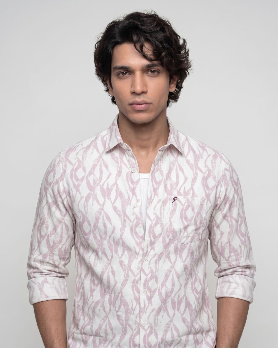 Coral Spiral Print Shirt