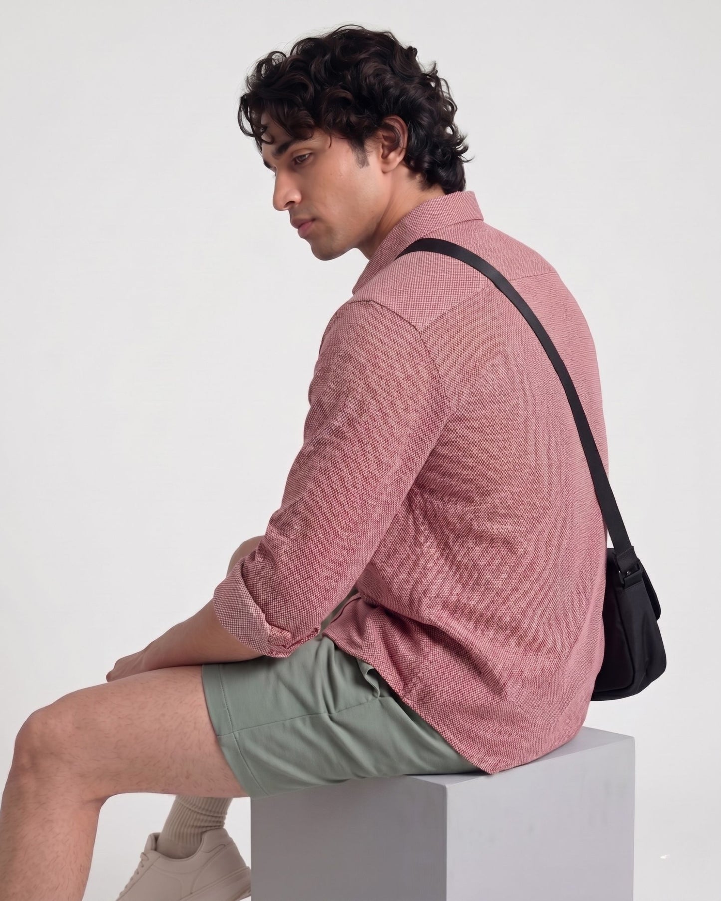 Maroon Patterned Shirt