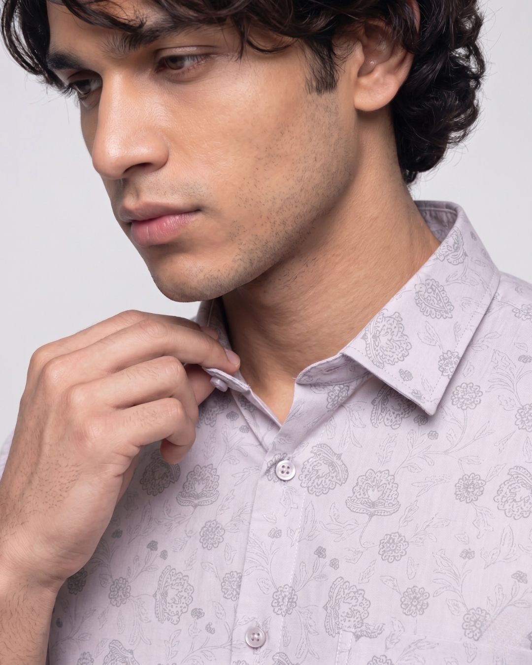 Purple Floral printed Shirt