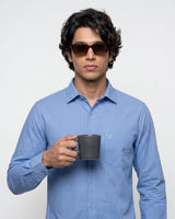 Sky Blue Checked Shirt
