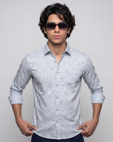 Sky Blue Floal Shirt