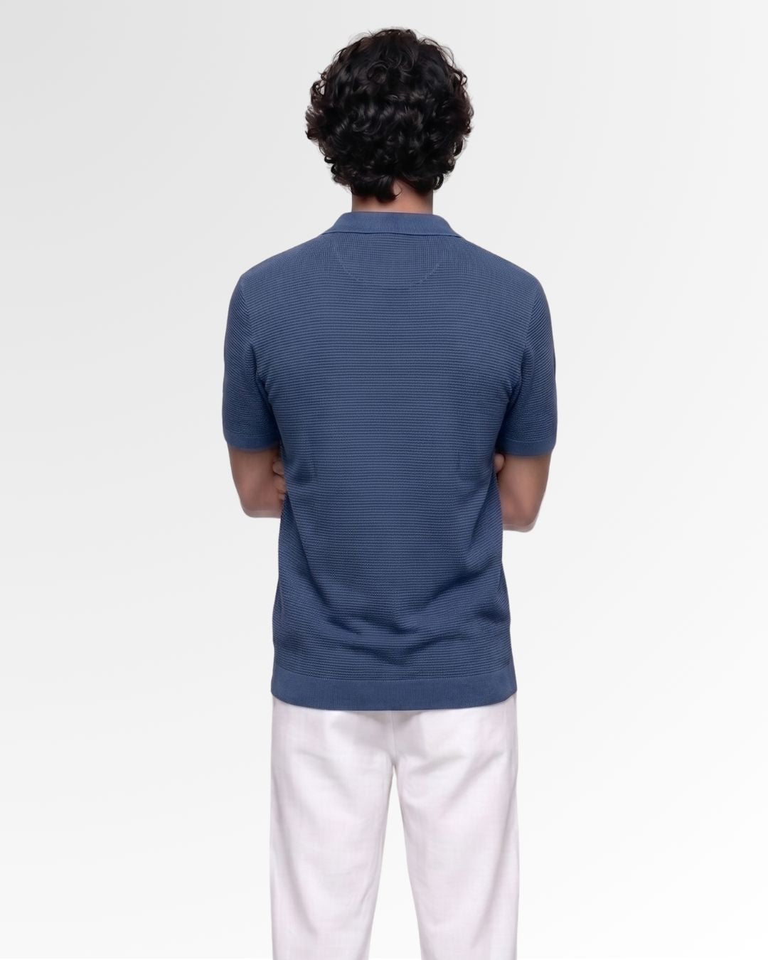 New Blue Cotton Polo