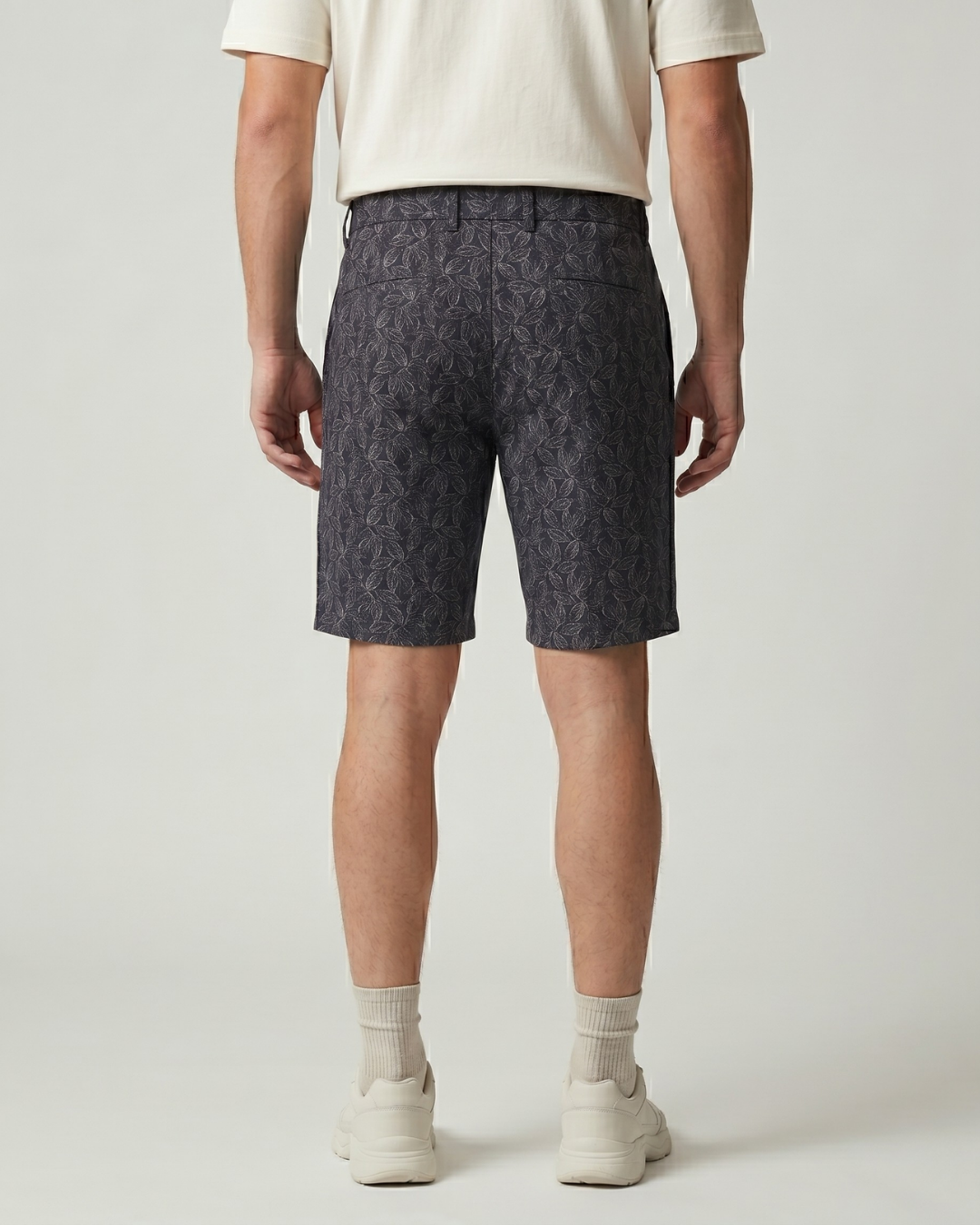 Black Print Bermuda