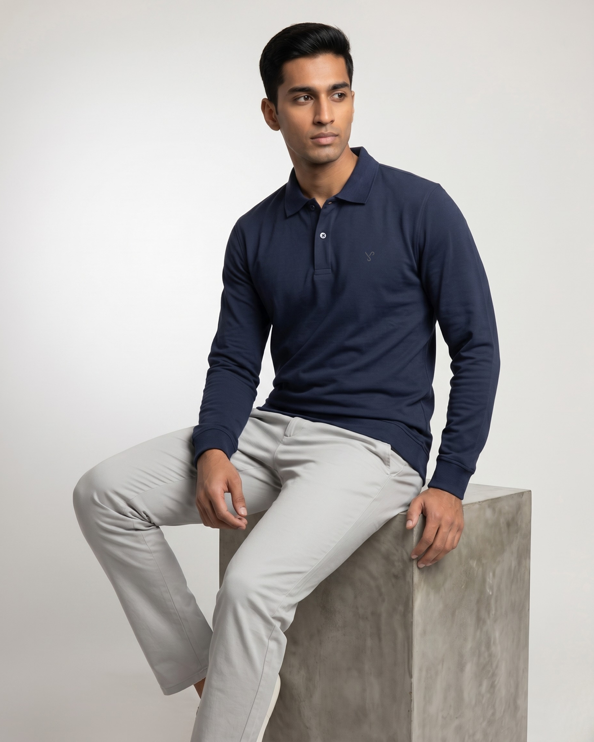 Men’s Navy Blue Full Sleeve T-Shirt