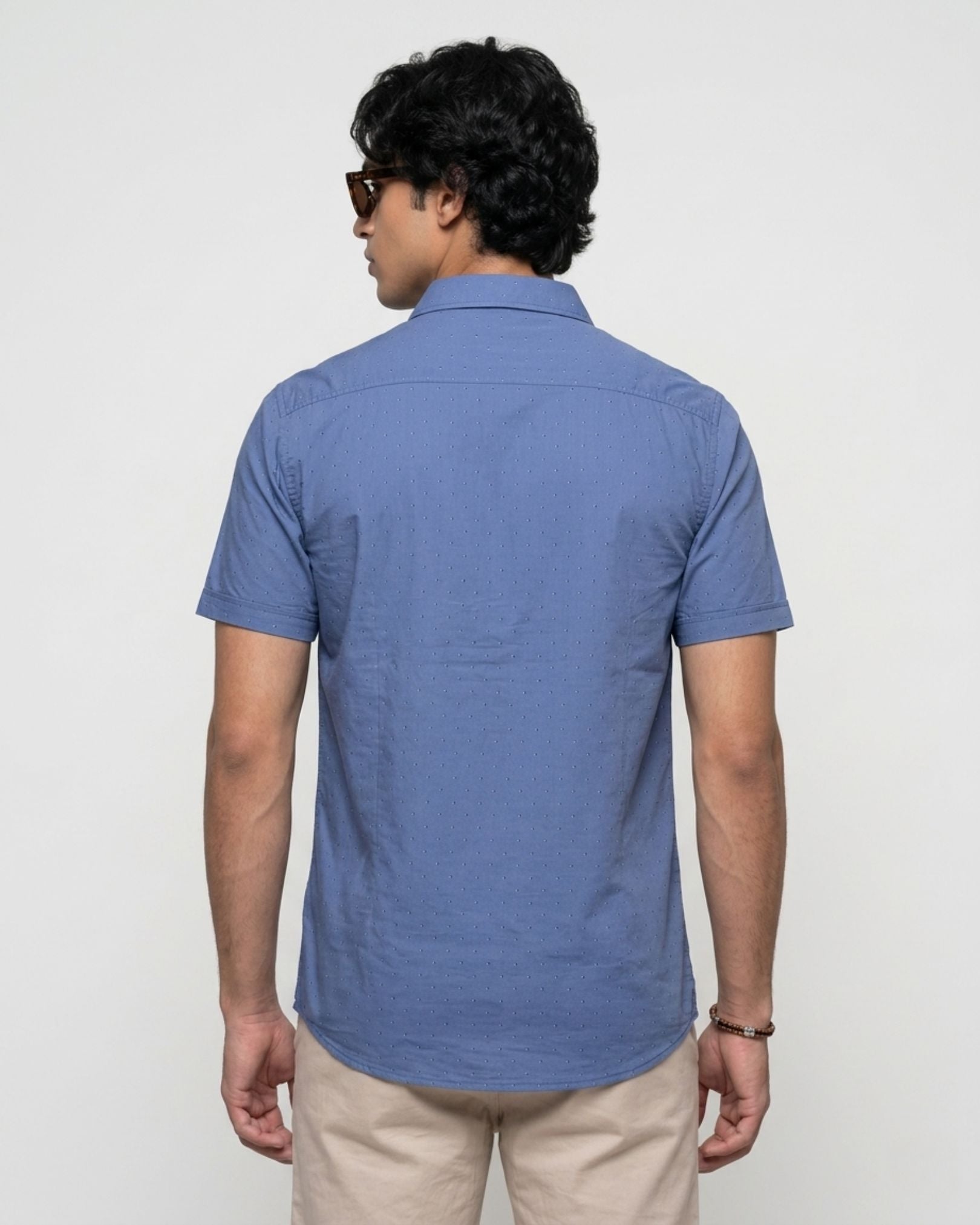 Blue Subtle Print Shirt