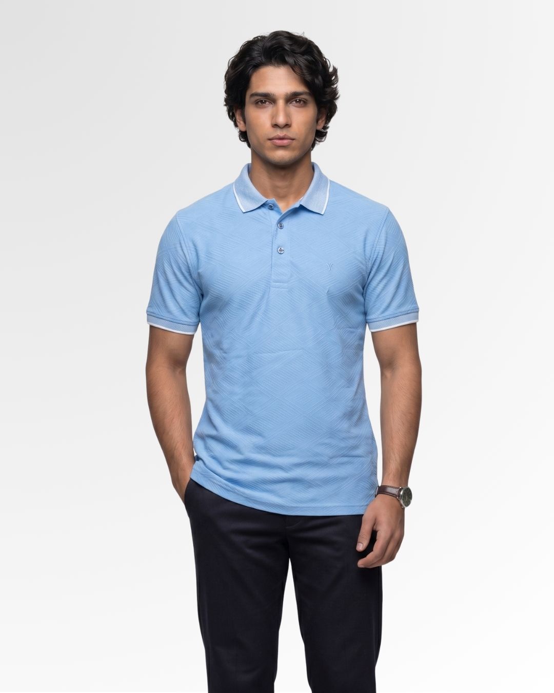 Sky Blue Cotton Polo