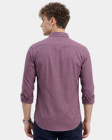 Men's Textured Burgandy Shirt