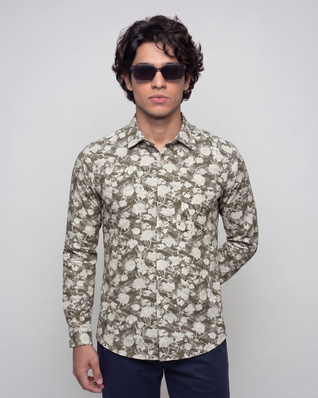 Brown Digital Print Shirt