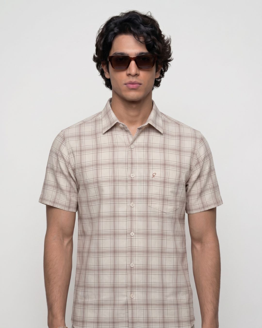 Beige Striped Shirt