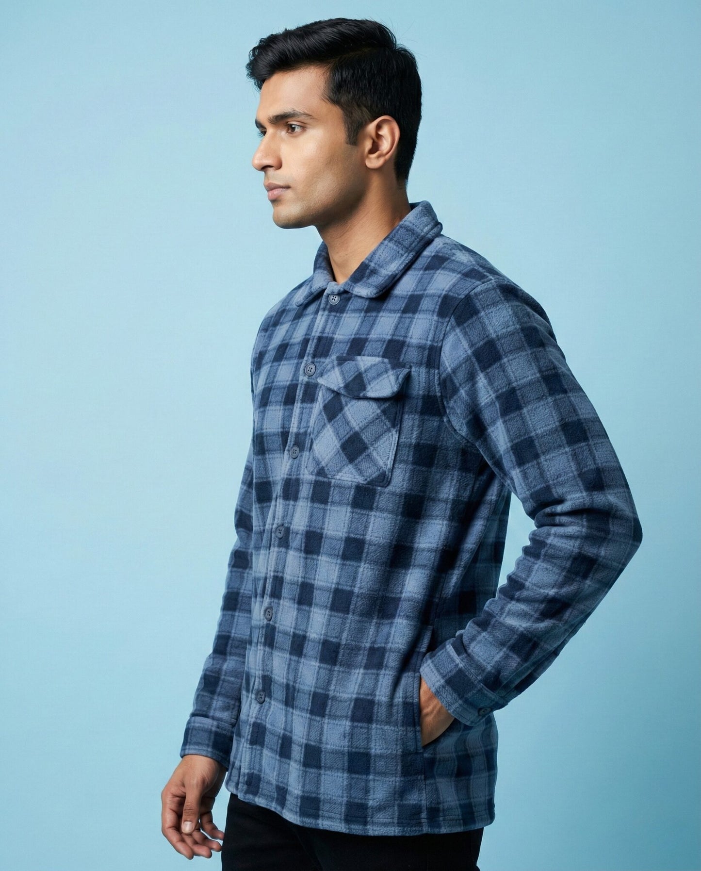 Sky Blue Utility Shacket