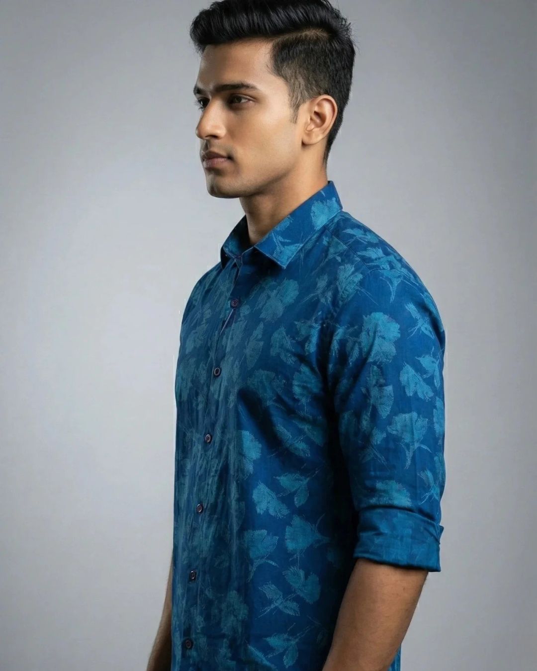Denim Printed Shirt for Men