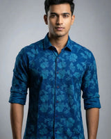 Denim Printed Shirt for Men