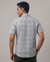 Sky Blue Printed Shirt