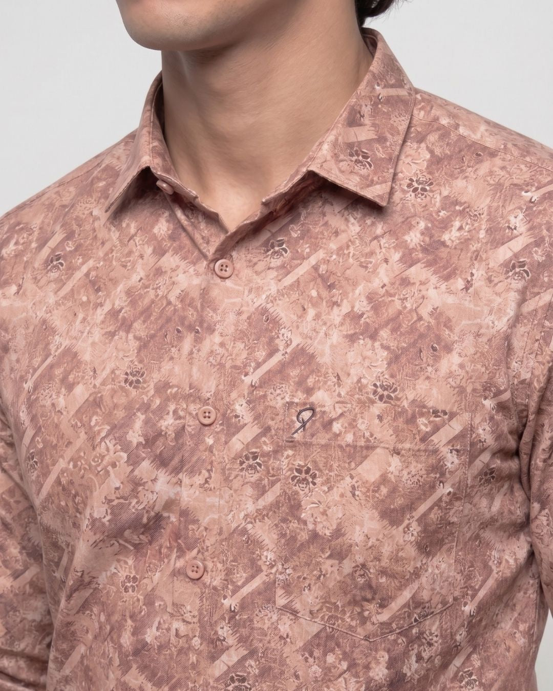 Digital Red Print Shirt