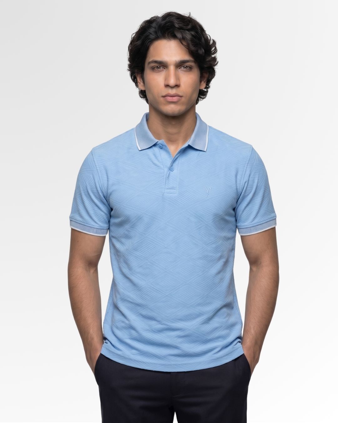 Sky Blue Cotton Polo