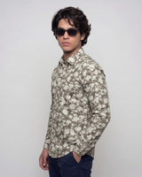 Brown Digital Print Shirt