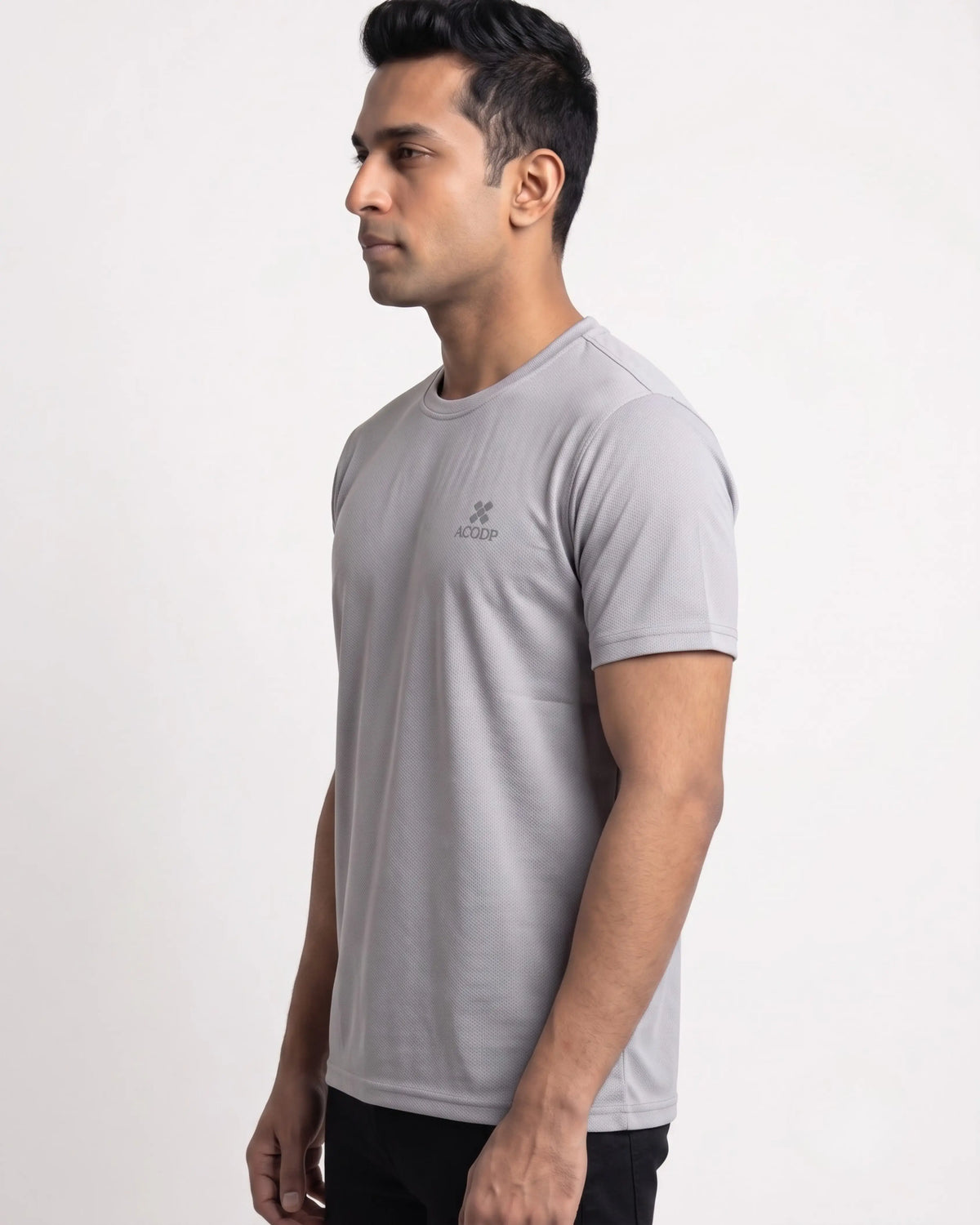 Men’s Light Grey Crew Neck T-Shirt