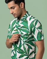 Green Tropical Leaf Shirt