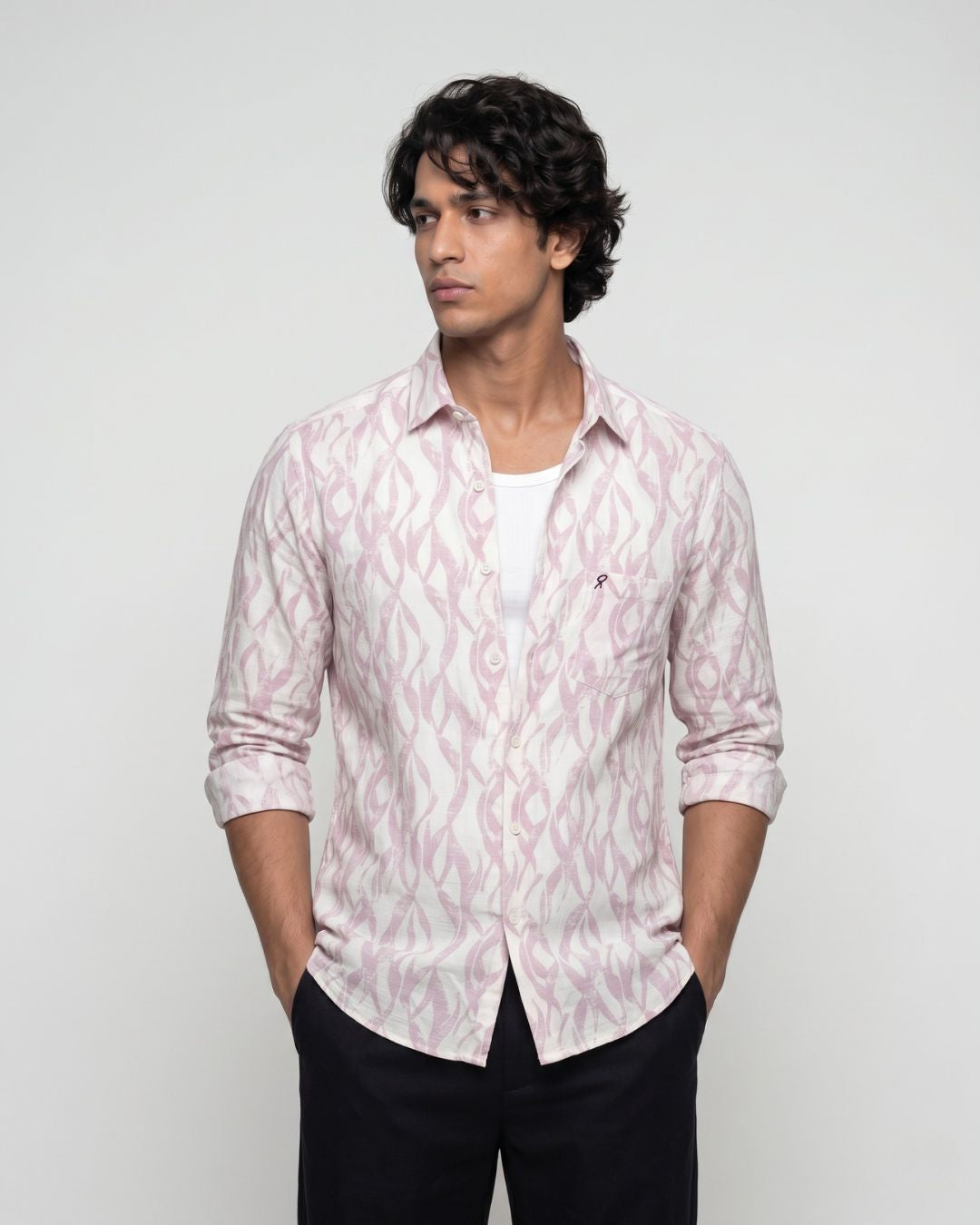 Coral Spiral Print Shirt