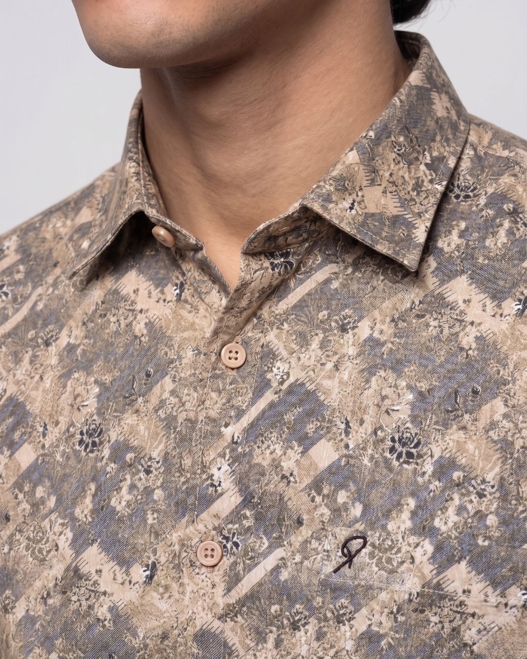 Digital Brown Print Shirt
