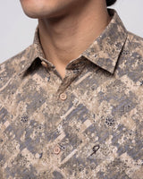 Digital Brown Print Shirt