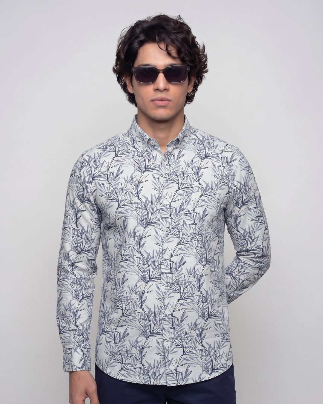 Blue Printed Shirt