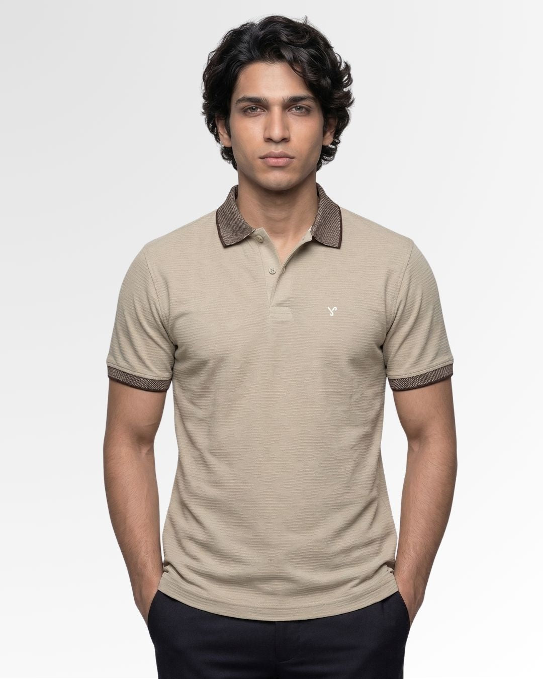 Brown Cotton Polo